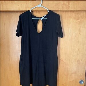 White Crow Black Dress with Keyhole Detail